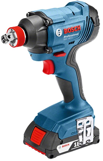 Гайковерт ударний Bosch GDX 180-Li, 18V, 180 Нм, М6-М14, 2x3.0 Ah