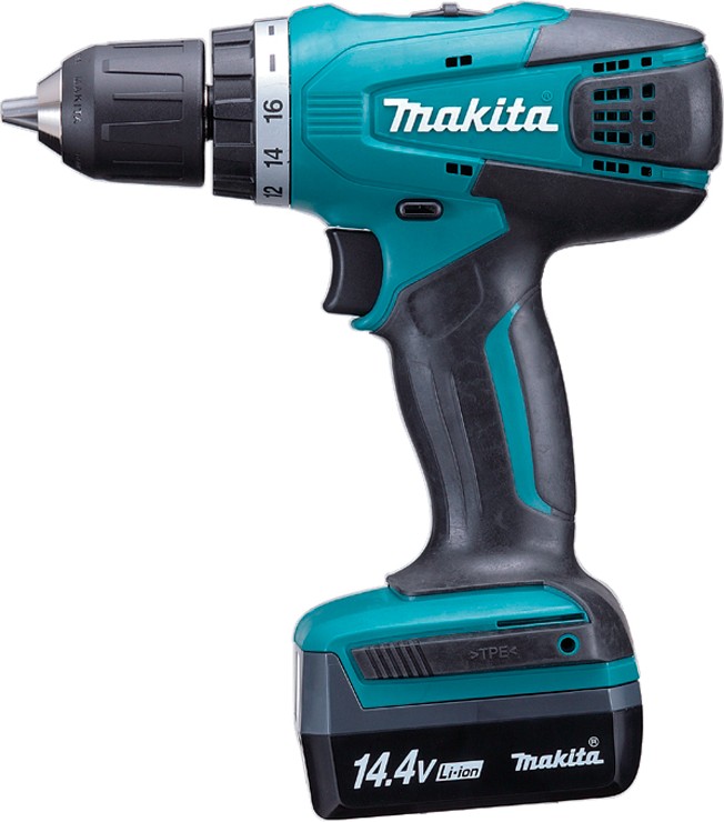 Шуруповерт Makita DF347DWE, 14.4 В, 1.3 Ач х 2, G-battery, 1.4 кг