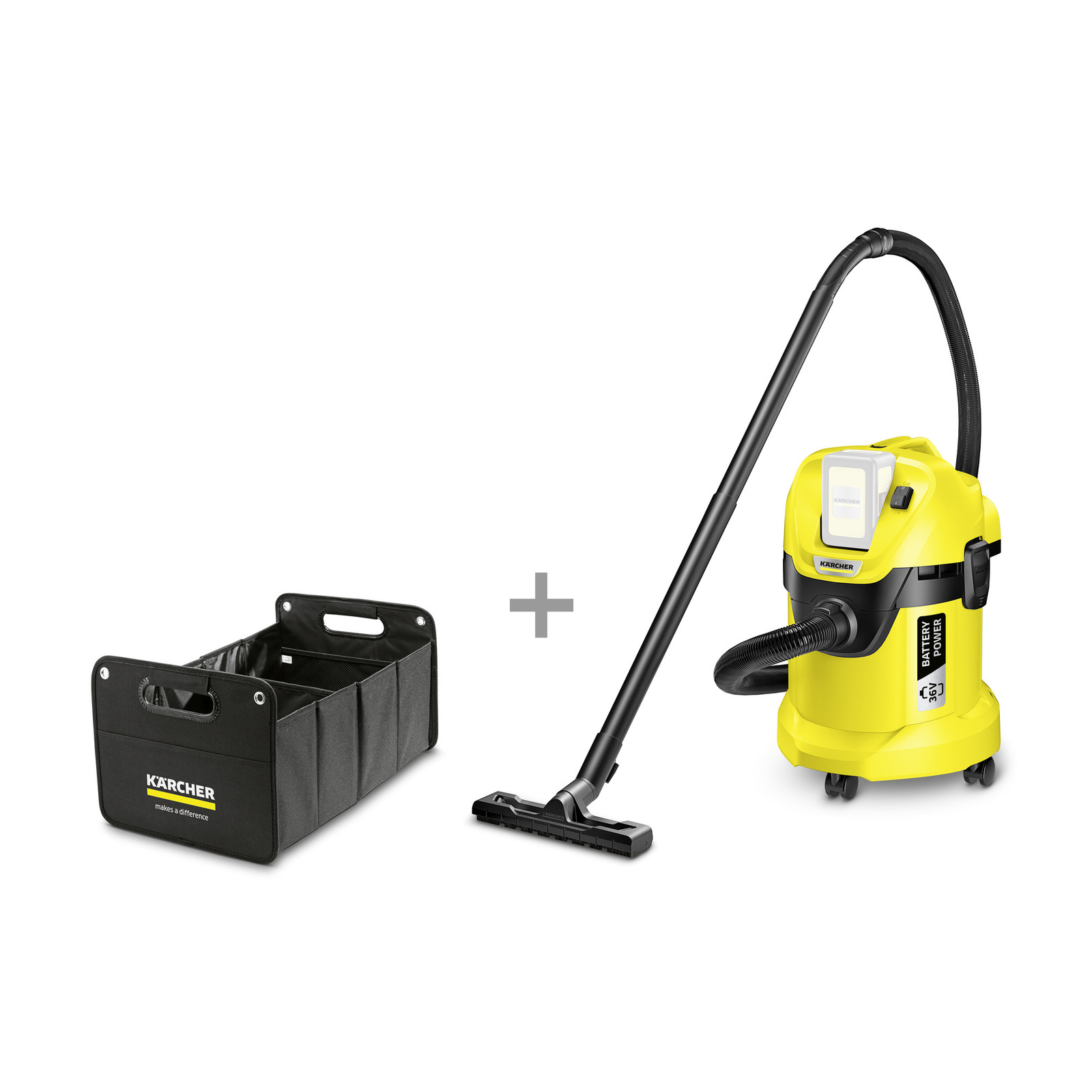 Пилосос Karcher WD 3 Battery акумуляторний + органайзер, 36В,